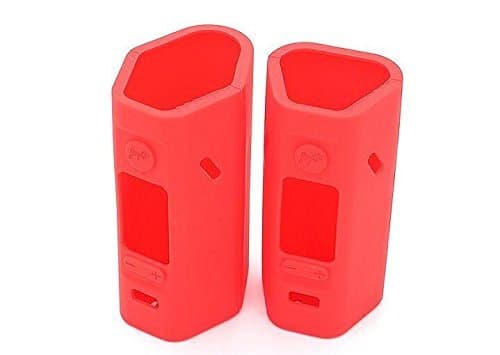 KOLE 2PCS Silicone Case Cover For Wismec Reuleaux RX2/3 150W/200W Box Mod (Red)