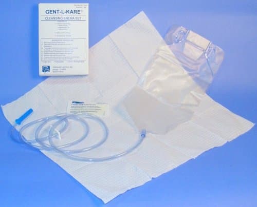 Enema Administration Kit - Enema Kit Includes a 1500cc Calibrated Enema Bag, 50" Tube with Prelubricated Tip, Adjustable Clamp, Castile Soap Packet, Underpad and Instructions.