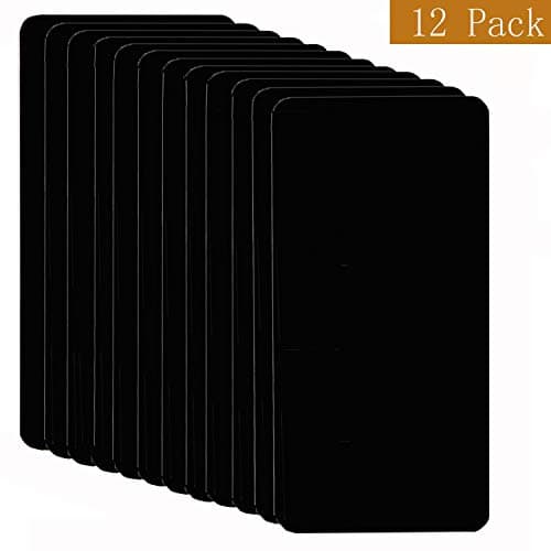Leather Repair Patch, First-aid Leather & Vinyl Adhesive Repair Patch for Sofas Car Seats, Handbags Jackets, Plain 5-inch by 9-inch,Black,12 Pack