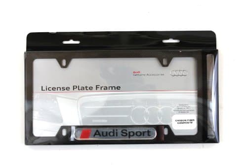 Genuine Audi Accessories 8K0071801A Carbon Fiber Sport License Plate Frame