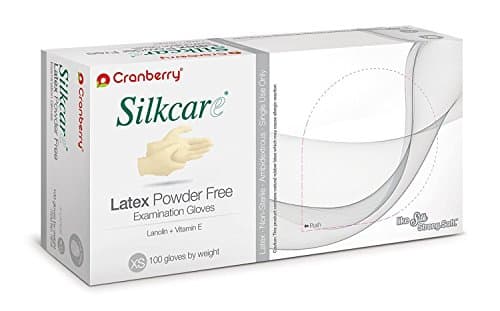 Cranberry Silkcare Latex Powder Free Exam Gloves