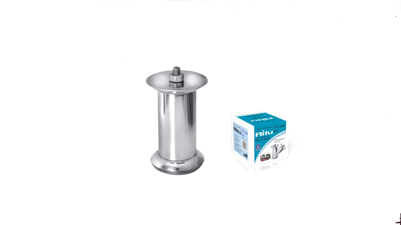 Ritu Stainless Steel LPG Stove Legs, 4-Pieces, Silver