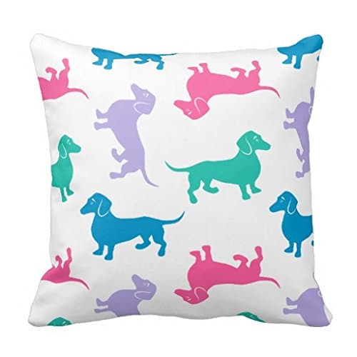 Pastel Colored Dachshunds Pillow Case