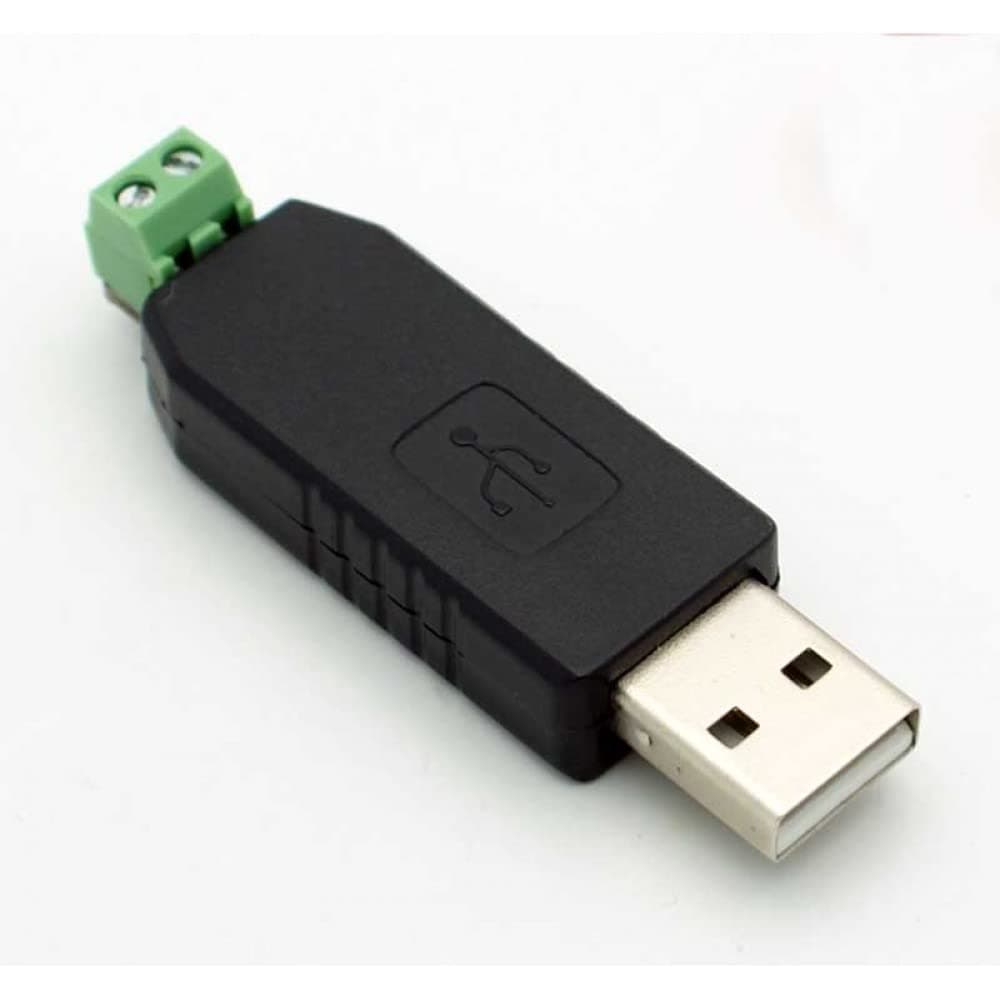 USB to RS485 Converter Adapter | RS485 to USB Converter | Compact and Portable Adapter for Industrial Applications | Black with Two Pin