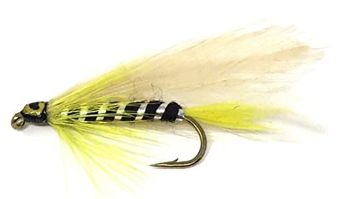 Feeder Creek Black Ghost Streamer Wet Fly, 12 Wet Flies in Size 8,10,12 (4 of Each Size), Great for Big Trout, Bass & More
