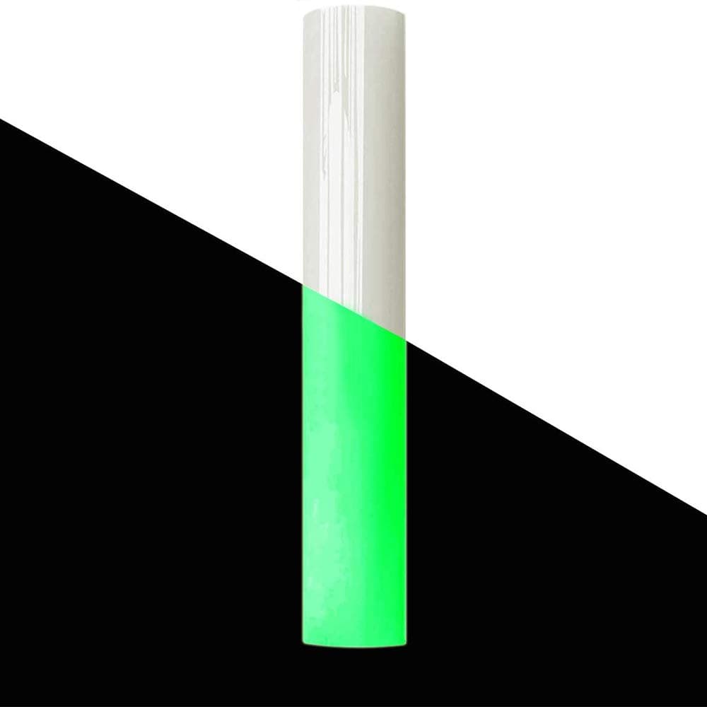 Heat Transfer Vinyl Roll Glow in Dark 10 Inches x 3 Feet Gloss HTV Vinyl for T-Shirts (Green)