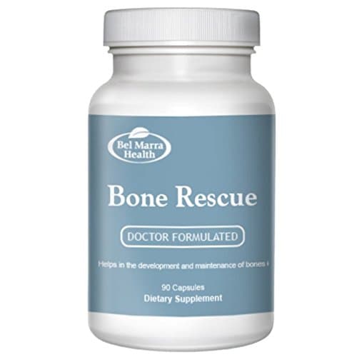 Bel Marra Health Bone Rescue Supplement – Magnesium, Strontium, Vitamin B12, B6, D, C, K2, Quercetin Antioxidant – Promotes Bone Health – 1080 Capsules