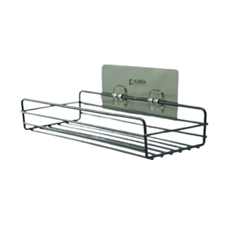 BIRDWING 1 Pic Wall Mounted | Stainless Steel Wall Mount | Wall Rack for Bathroom & Kitchen | Self Adhesive Wall Storage Organizer | Wall Mounted Racks for Storage | Hanging Soap Storage Rack