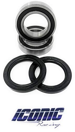 Rear Wheel Axle Carrier Bearings and Seals Kit Compatible with Honda ATC110 ATC125M ATC185 ATC200 ATC200E ATC200M ATC200S ATC200X ATC250R