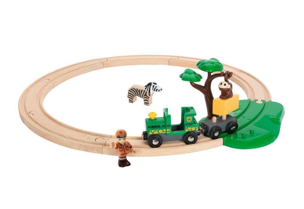 World - 33720 Safari Railway Set - Imaginitive Wooden Toy Train Set for Toddlers | Creative Play | Expansion Compatible |Safety Tested | Ideal for Kids Age 3 and Up