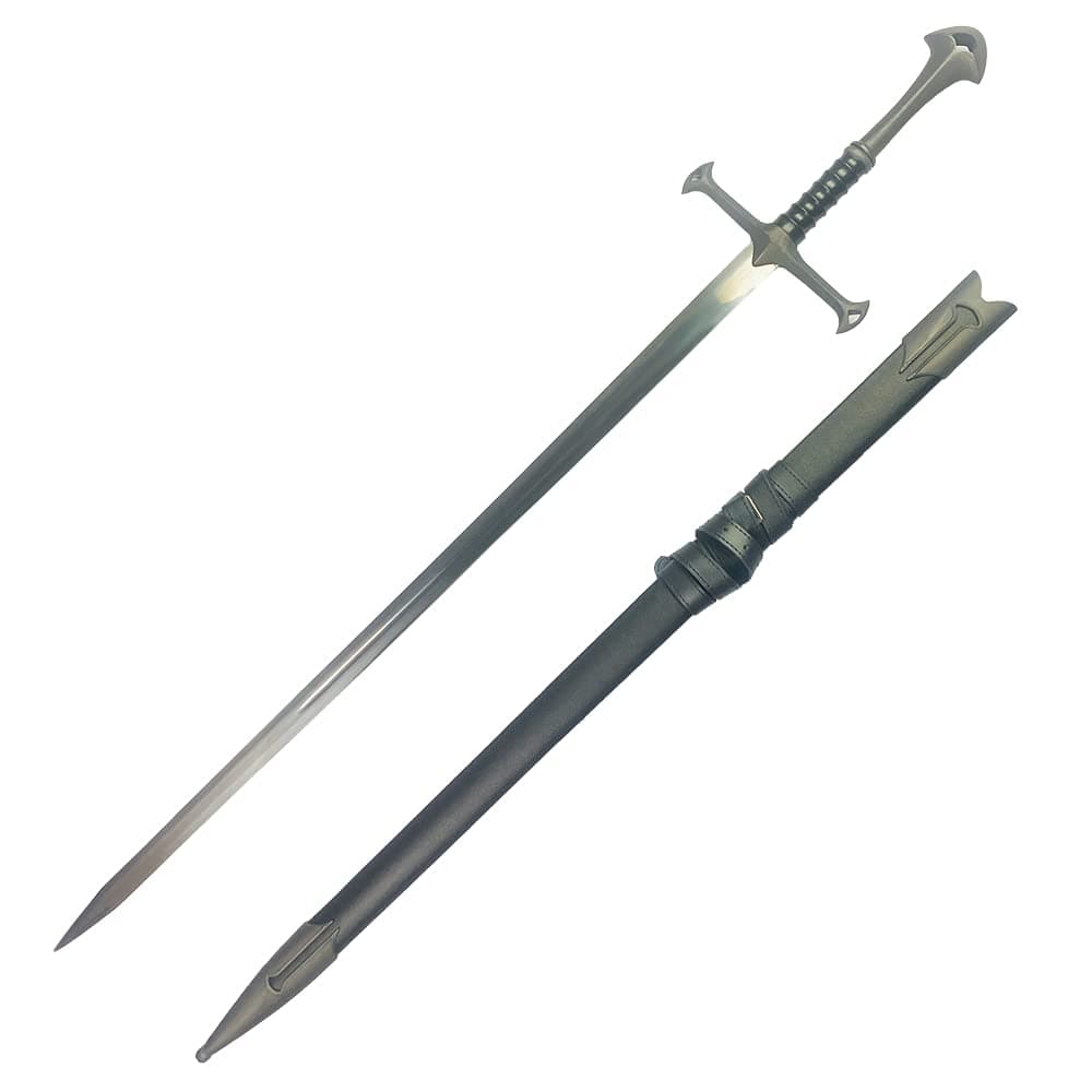 Medieval Crusader Sword with Scabbard. Dull Edge for Collection, Gifts and Cosplay (King)