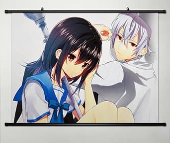 Home Decor Anime Strike the Blood Wall Scroll Poster Kojou Akatsuki & Yukina Himeragi 23.6 X 17.7 Inches-013
