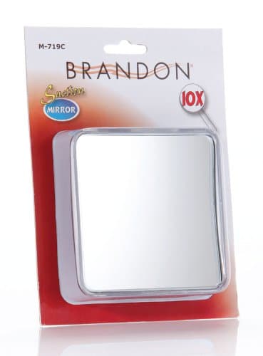 Brandon Femme 10x Square Suction Mirror, 4 Inches
