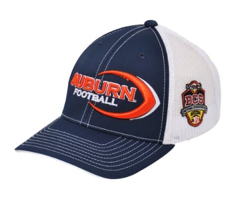 NCAA Auburn Tigers Trucker Mesh Universal Fitted Cap, Navy,