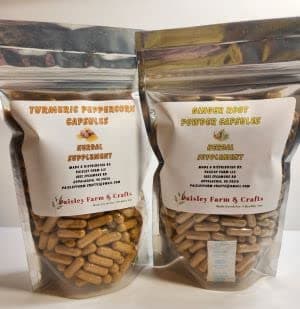 Turmeric Capsule & Ginger Root Capsule Value Pack Combo 300 Each! General Wellness Herbal Supplement Fresh On Demand!