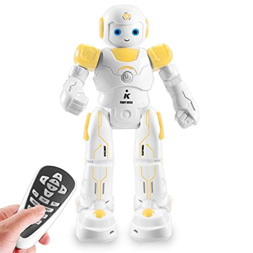 IHBUDS Smart and Programmable Remote-Control Robot for Kids. Beginner’s STEM Toy Robot Friend for Kids to Learn as They Play-(Yellow)