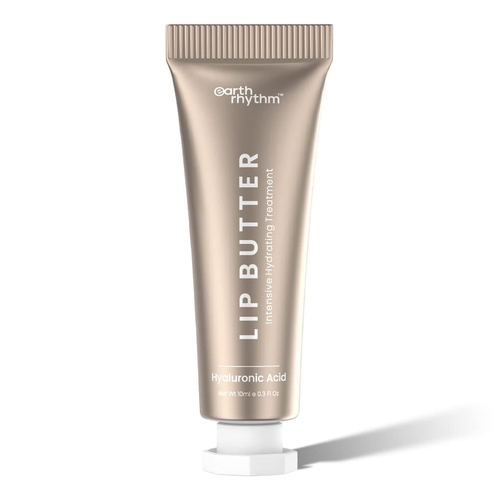 Earth Rhythm Natural Lip Butter With Hyaluronic Acid, For Dry & Chapped Lips, Prevent Dryness, Nourishes Lips For Men & Women - 10g