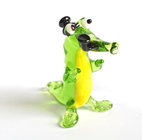 artexport Glass Crocodile Figurine Glass Alligator Figurine Glass Figurine Glass Figurines Glass Animal Sculpture Glass Figure Crocodile Figure Handmade