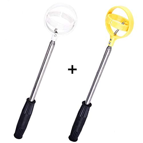 MAZEL Telescopic Golf Ball Retriever for Water,Golf Ball Pick Up with Automatic Locking Scoop,Retractable Longest Length 79inch | Ball Retriever Grabber Claw Sucker Tool