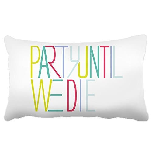 Poieloi Funny Colorful Stripes Tumblr Throw Pillows for Girls 12"x20"