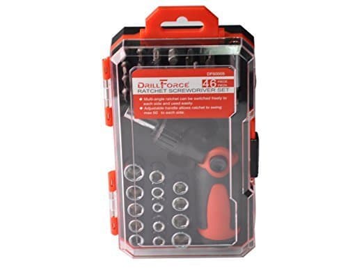 46pcs Ratchet Screwdriver Bits and Socket Set