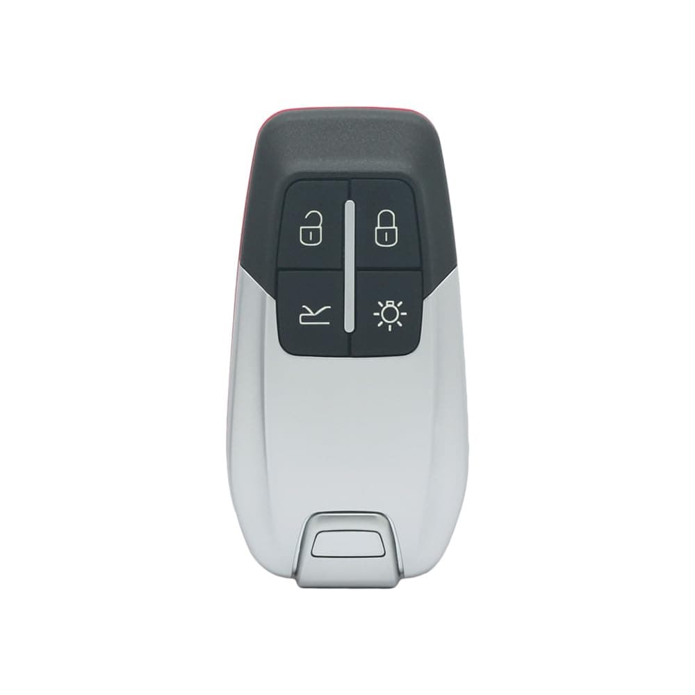Replacement Key Shell + Uncut Blank Emergency Insert Key Compatible with FERRARI 4 Button Smart Keyless Entry Remote Key Case Fob PG929