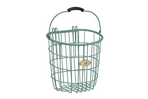 Nantucket Bicycle Basket Co. Surfside Rear Wire Pannier Basket, Turquoise