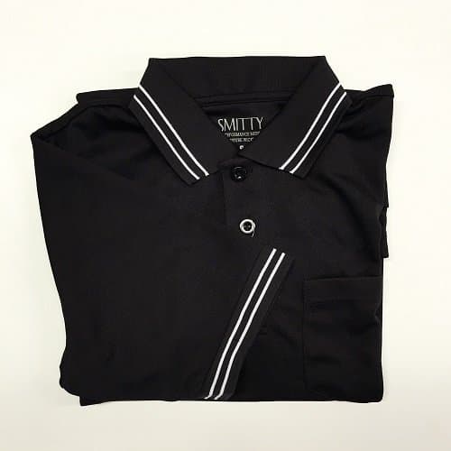 BBS300 SMITTY UMPIRE SHIRT COMFORT TECH MESH BLACK/WHITE SIZE 3XL