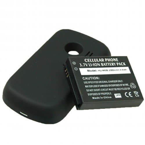 EZCell 2300 mAh Extended Li-Ion Battery and Black Door for Huawei M835 - Retail Packaging - Black