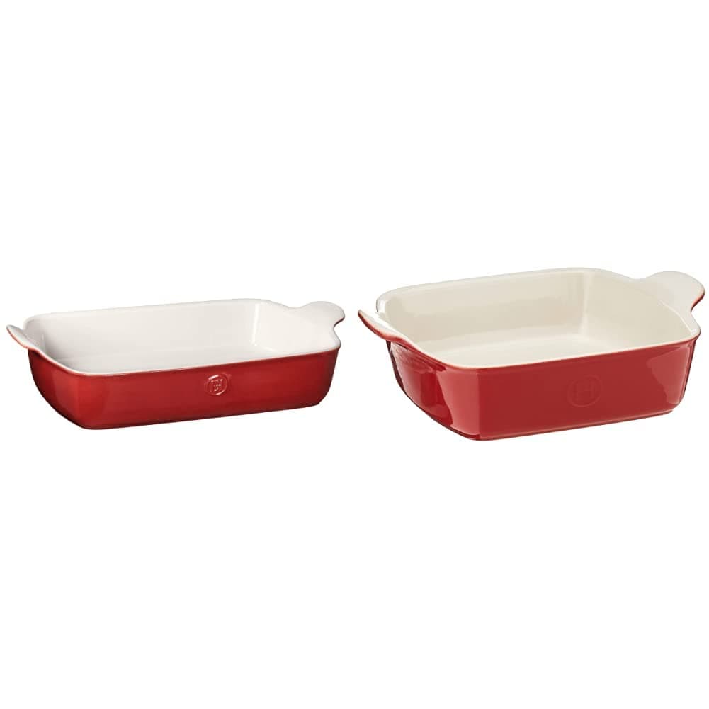 13" x 9" Large Rectangular Baker - Modern Classics Collection | Rouge & Made In France HR Modern Classics Square Baking Dish 8 x 8" / 2 Qt, Red