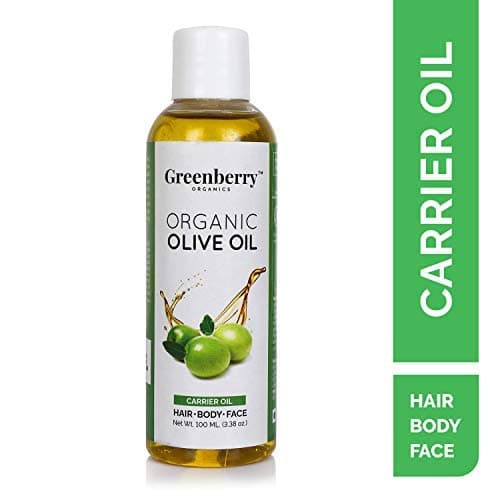 Greenberry Organics Organic Olive Oil Carrier Oil for Hair, Body & Face Paraben and Sulphate Free with Vitamin E Unisex (100ml)