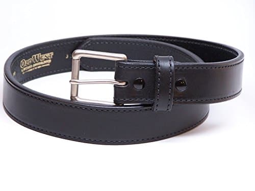 Mens CCW Concealed Carry Leather Gun Belt Made in USA - Black 40 Inch