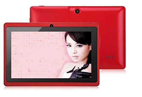 7'' Inch A33 Quad Core Google Android 4.4 Tablet Pc Mid, Dual Camera, 1024x600 Capacitive Multi-touch Screen Red Color