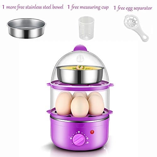 Multi-functional Egg Cooker,Egg Steamer Food Steamer with Timer for Cooking Healthy and Delicious Food