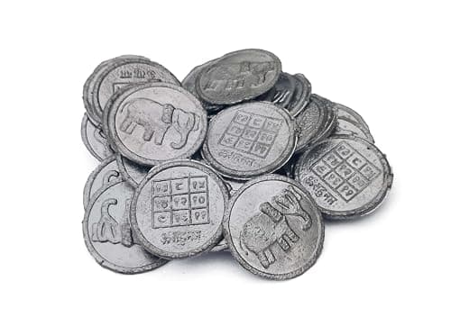 Lead Coins for rahu Shanti Ranga Coins Sikka Silver Colour Ranga Remedy Rahu Dosh for jal pravah (51)