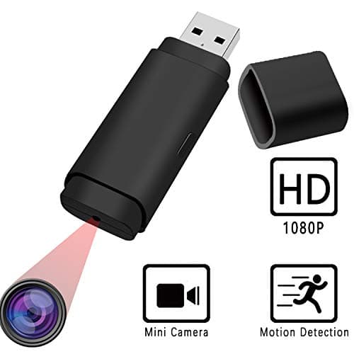 YAOAWE Spy Mini Camera Hidden USB Camera U Disk Hidden Video Recorder Small Nanny Cam Home Suricty Surveilance Camera Loop Recording Portable Outdoor Room/Meeting Surveillance Record