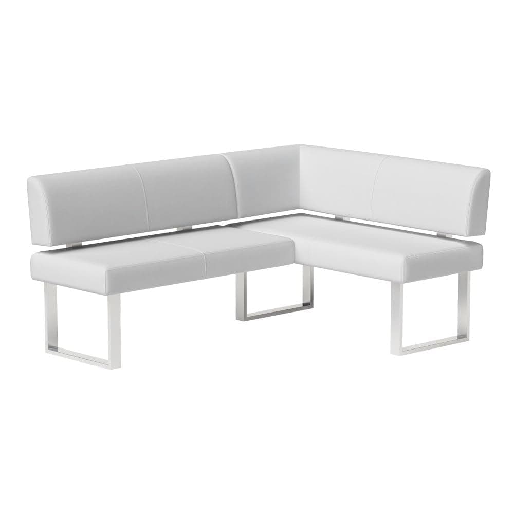 Somette Leah White Nook Corner Dining Bench