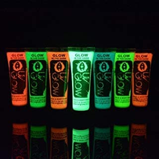 Glow in the Dark Face & Body Paint 0.34oz - Set of 7 Tubes