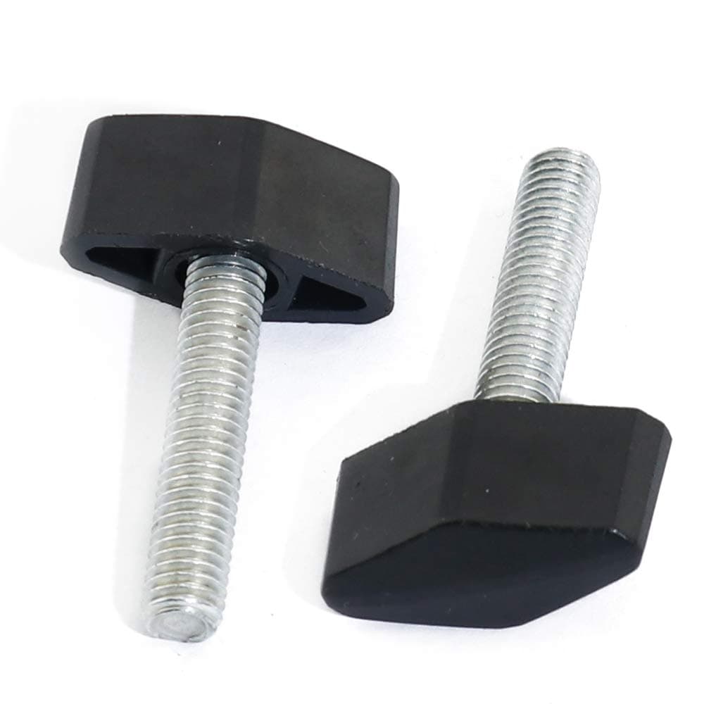 10pcs M5x40mm Threaded Thumb Screw Grip Knobs Thumb Screw Black Nylon Elongated Knob for Machinery Latche Marine