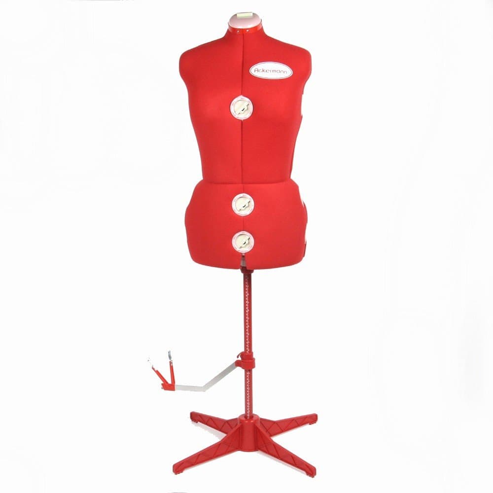 Adjustable Dressmaker's Mannequin Dressmaker's Dummy Red Size Small (Equivalent Dress Size 6 to 12)