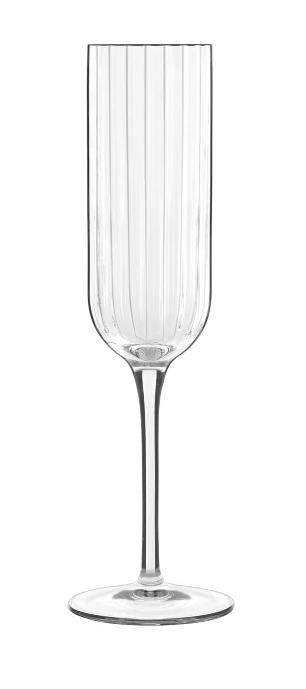Bach - Crystal Champagne Flutes - SON.hyx Crystal - Highly Resistant to Breakage - Dishwasher Safe - Made in Italy - Set of 4