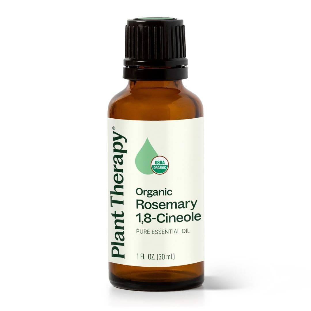 USDA Certified Organic Rosemary Essential Oil. 100% Pure, Undiluted, Therapeutic Grade. 30 ml (1 oz).