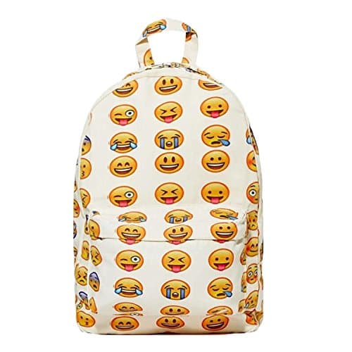 Fashion Cool Cute Funny Emoji Womens Bags Mens Canvas Mobile Emojis Backpacks