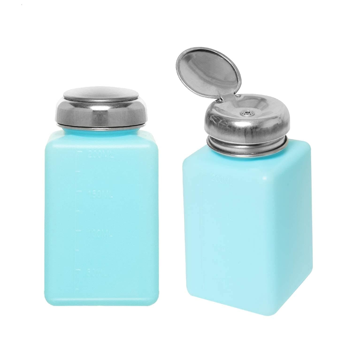 2 pcs 200ml Push Down Dispenser Pump Bottle Methanol Container