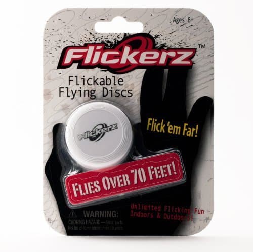 Flickerz Flying Disc, White/Silver by Flickerz
