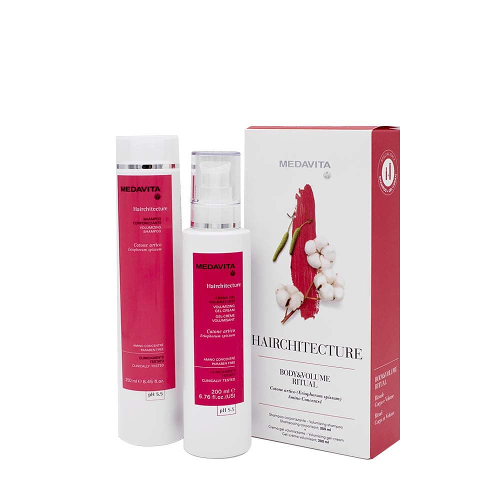 Medavita Rituale Hairchitecture Shampoo 250ml Volumizing Gel 200ml To Give Thin Hair More Volume