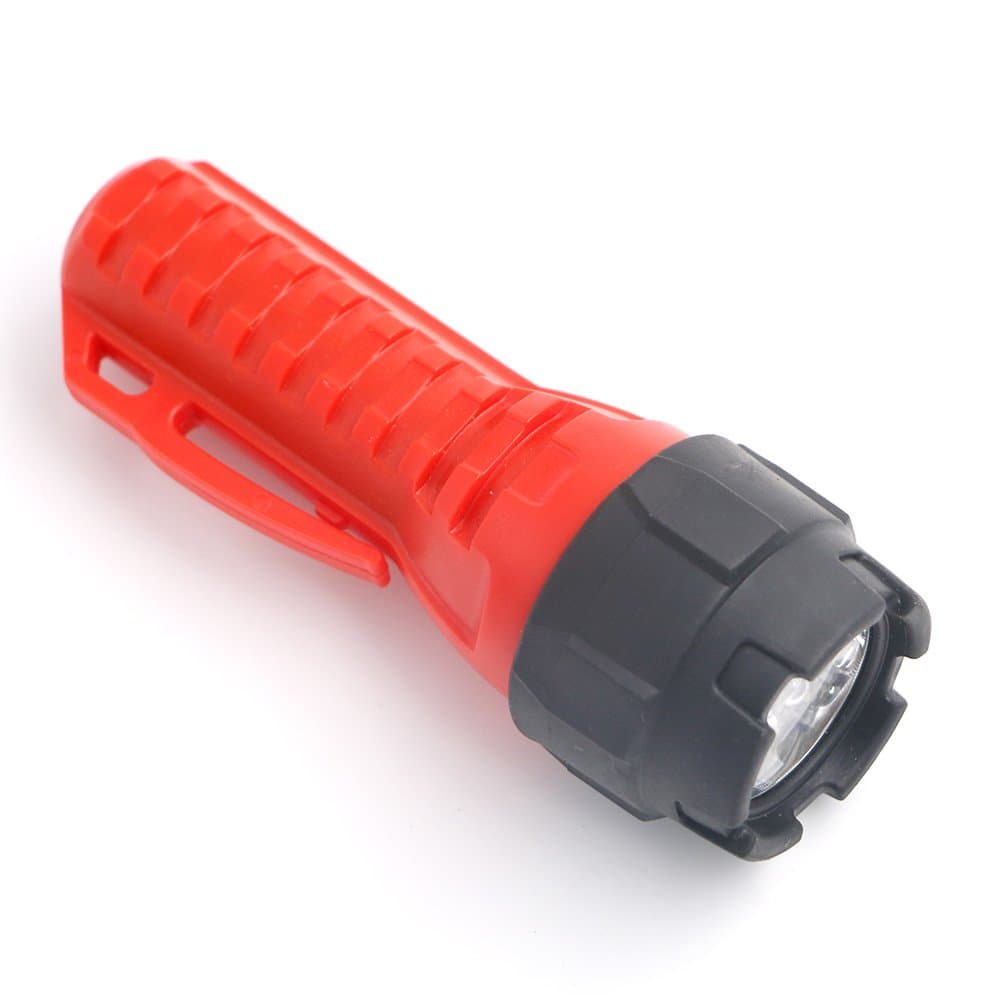 Seitor Mini PVC 9 LED Flashlight Super Bright Torch Pocket Size Simple on/off Flashlight Battery Powered Lightweight Torch Light Durable Tactical Flashlight (Red)