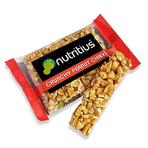 Nutritius Rajgira Peanut Chikki, 100g (Pack of 13) - Family Pack