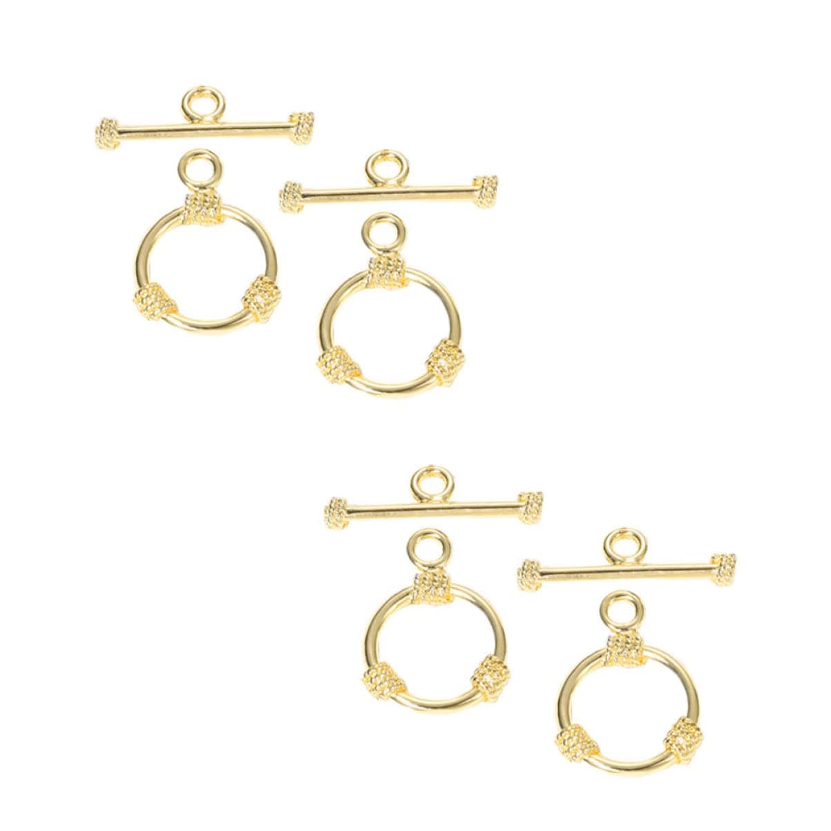 pendant 4sets Necklace Buckle T Jewelry Style Silver Clasps Finding Accessories Ot Bracelet T- Clasp Pendant Fastener Bangle Antique Making Unique Bar Iq Connector for Tibetan DIY Golden Jewellery-Mak