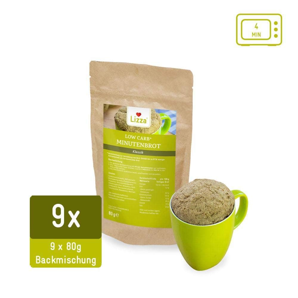 Lizza Low Carb Mug Bread | Organic. Gluten Free. Vegan. High in Protein and Fibre | Suitable for Keto, Low Carb, Diabetic and Vegan Diet | 1 x 250g Baking Mix (for 3 Mug Breads)